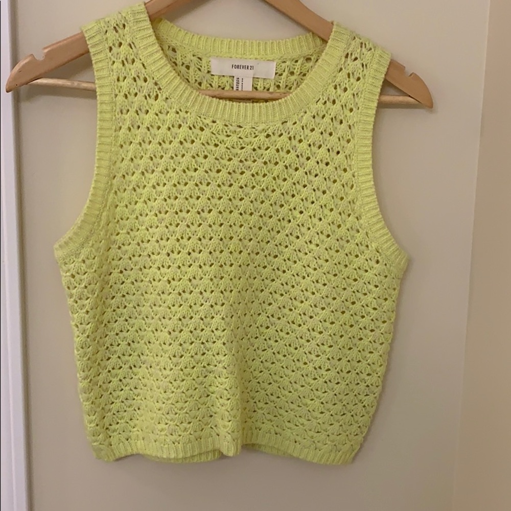 neon knit tank